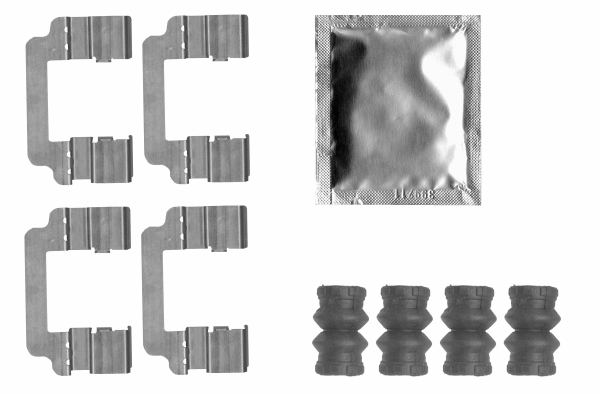 Accessory Kit, disc brake pad (82544900)