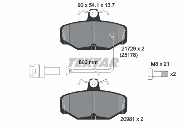 Brake Pad Set, disc brake (2172901)