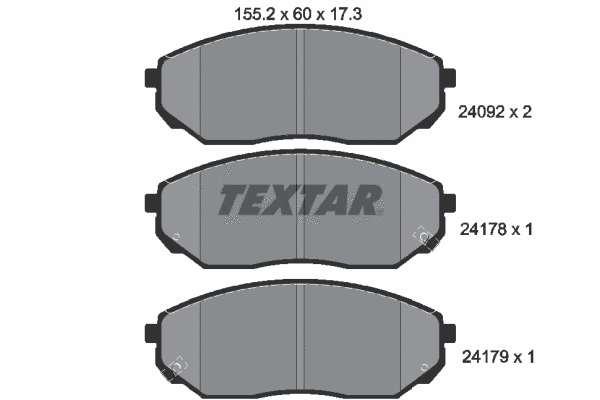 Brake Pad Set, disc brake (2409201)