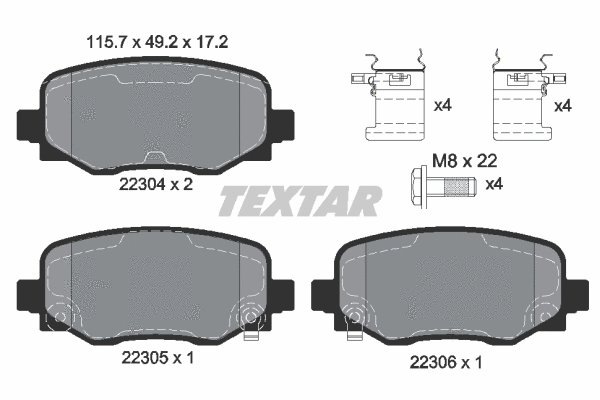 Brake Pad Set, disc brake (2230401)