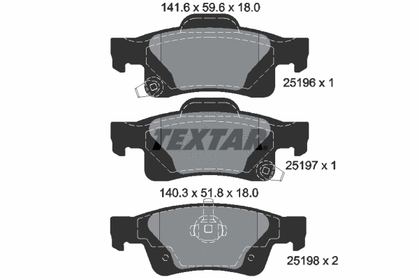 Brake Pad Set, disc brake (2519601)