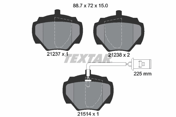 Brake Pad Set, disc brake (2123701)