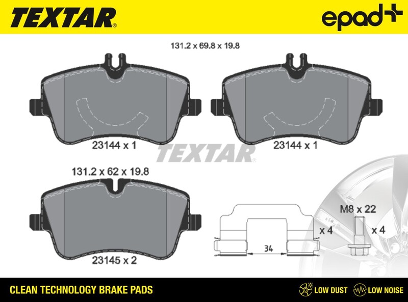 Brake Pad Set, disc brake (2314402CP)