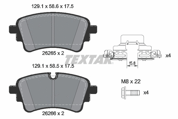 Brake Pad Set, disc brake (2626503)