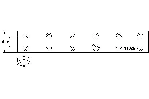 Brake Lining Kit, drum brake (1101901)