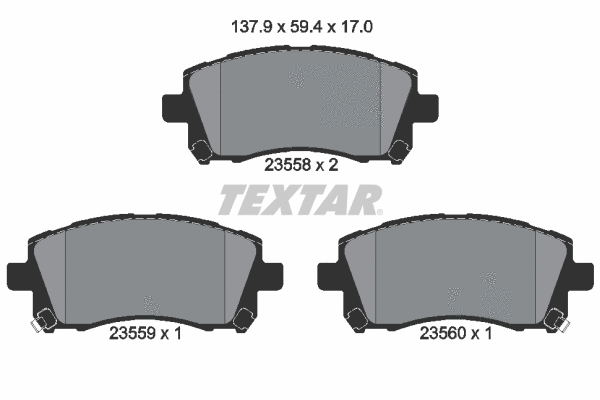 Brake Pad Set, disc brake (2355802)
