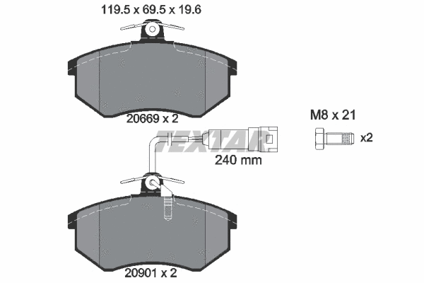 Brake Pad Set, disc brake (2066922)