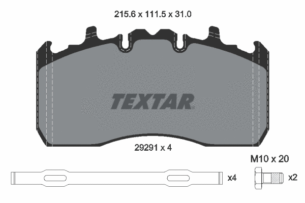 Brake Pad Set, disc brake (2929101)