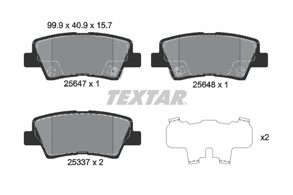 Brake Pad Set, disc brake (2564701)