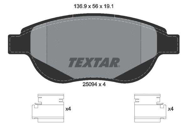 Brake Pad Set, disc brake (2509401)