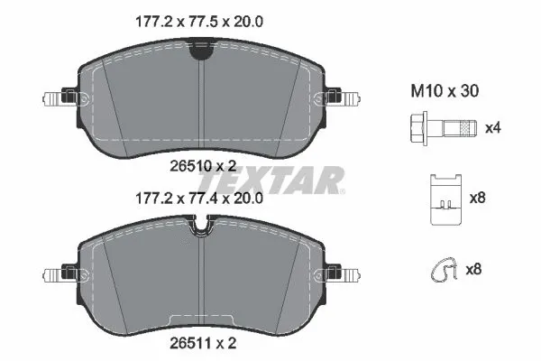 Brake Pad Set, disc brake (2651001)