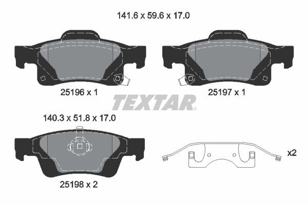 Brake Pad Set, disc brake (2519603)