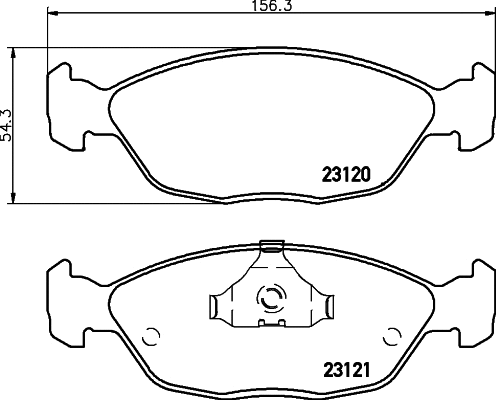 Brake Pad Set, disc brake (2312001)