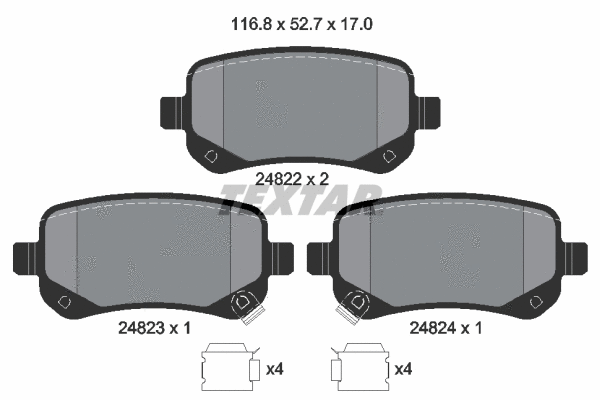 Brake Pad Set, disc brake (2482201)