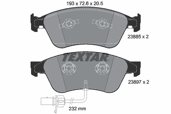 Brake Pad Set, disc brake (2388501)