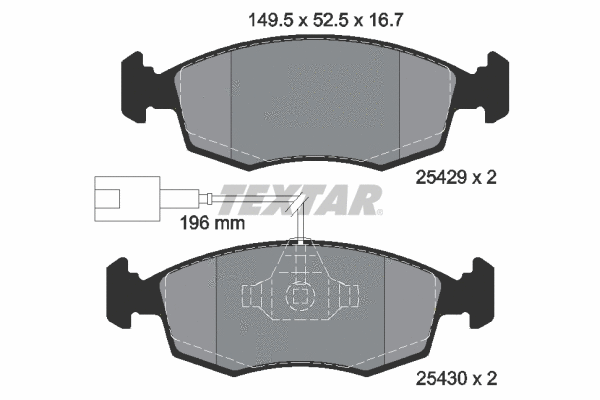 Brake Pad Set, disc brake (2542901)