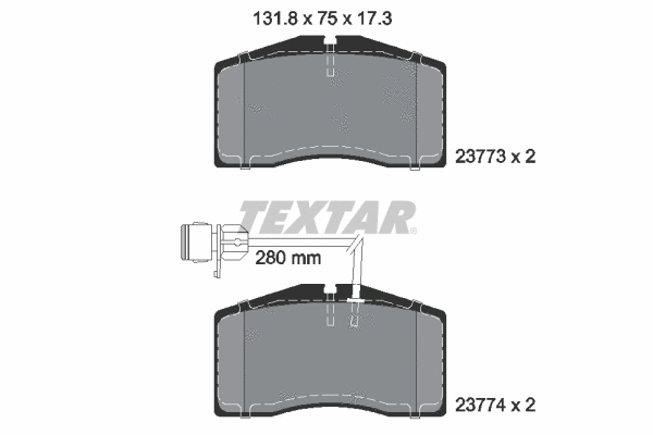 Brake Pad Set, disc brake (2377301)