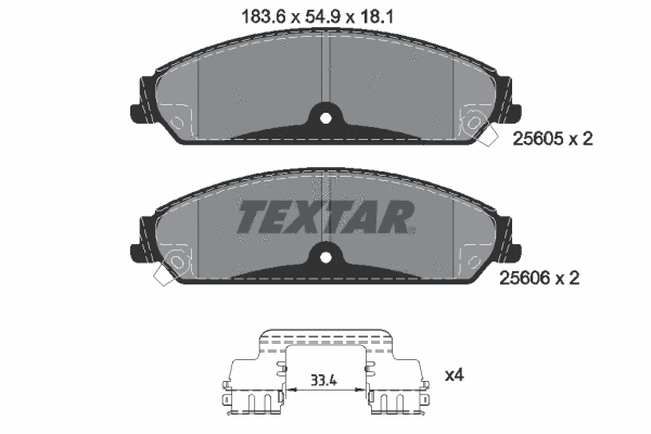 Brake Pad Set, disc brake (2560501)