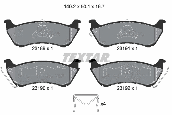 Brake Pad Set, disc brake (2318902)