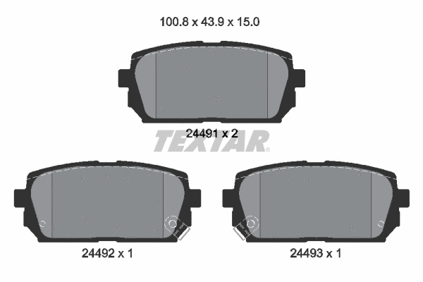 Brake Pad Set, disc brake (2449101)