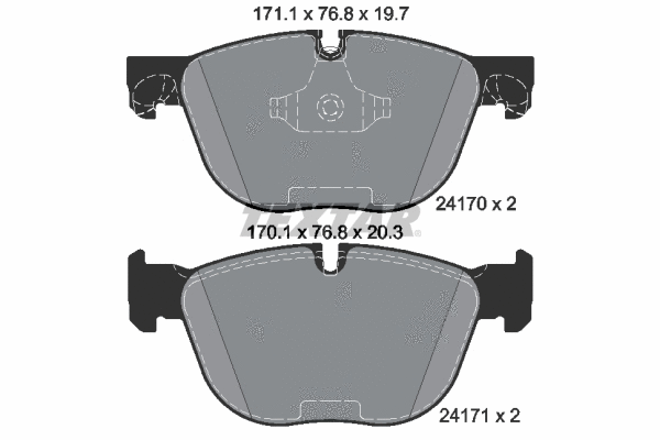 Brake Pad Set, disc brake (2417001)