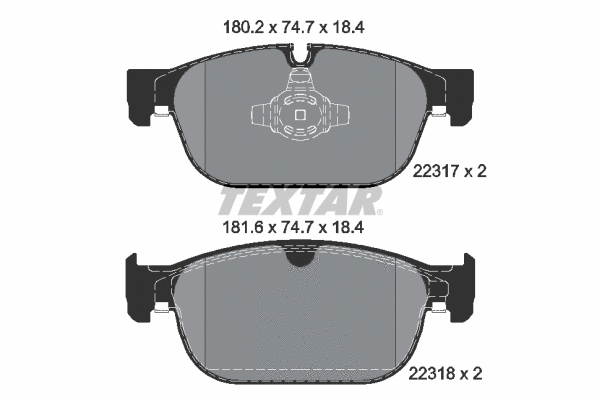 Brake Pad Set, disc brake (2231701)
