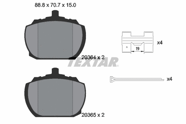 Brake Pad Set, disc brake (2036404)
