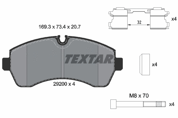 Brake Pad Set, disc brake (2920002)