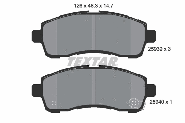 Brake Pad Set, disc brake (2593901)