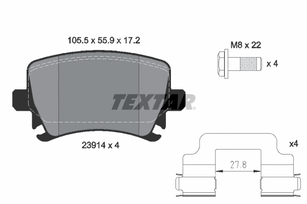 Brake Pad Set, disc brake (2391402)