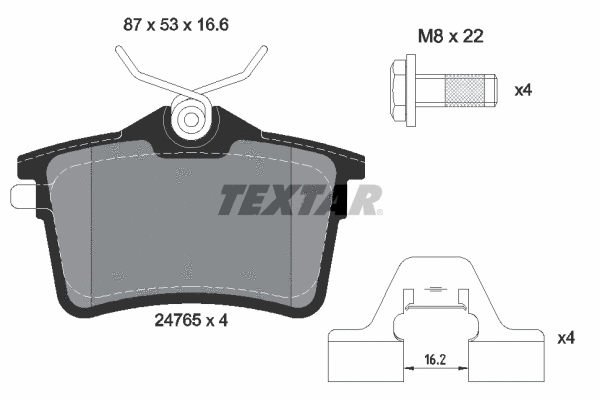 Brake Pad Set, disc brake (2476501)
