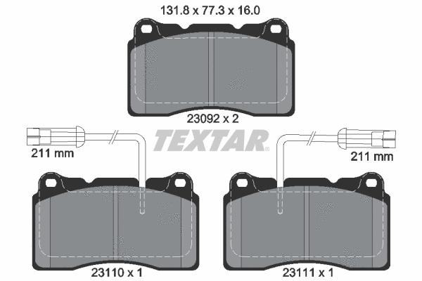 Brake Pad Set, disc brake (2309201)