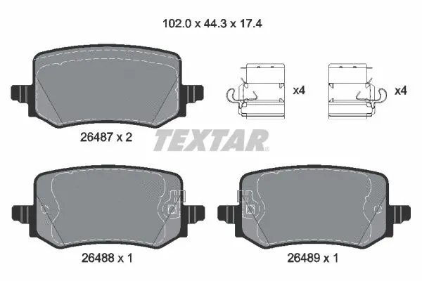 Brake Pad Set, disc brake (2648701)
