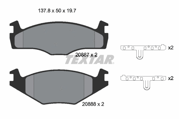 Brake Pad Set, disc brake (2088710)