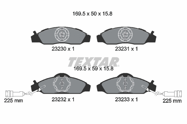 Brake Pad Set, disc brake (2323001)