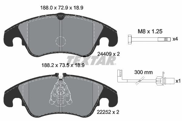 Brake Pad Set, disc brake (2440903)