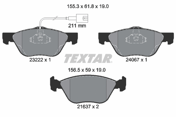 Brake Pad Set, disc brake (2322201)