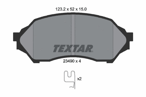 Brake Pad Set, disc brake (2349002)
