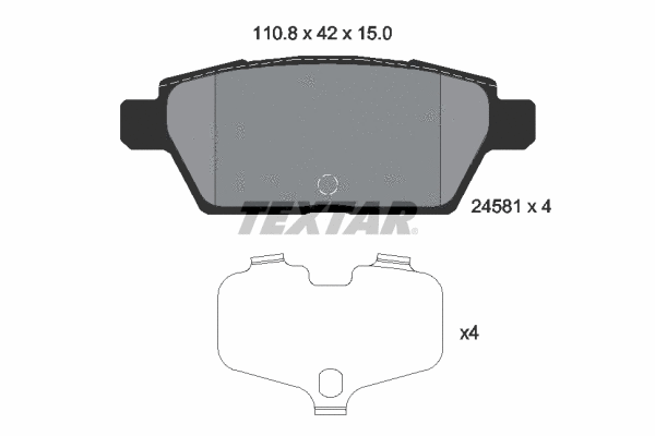Brake Pad Set, disc brake (2458101)