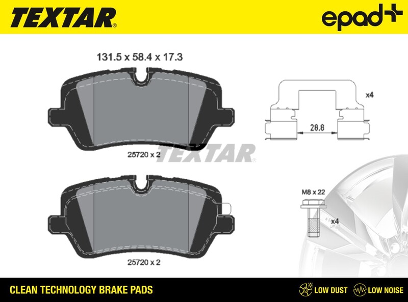 Brake Pad Set, disc brake (2572001CP)