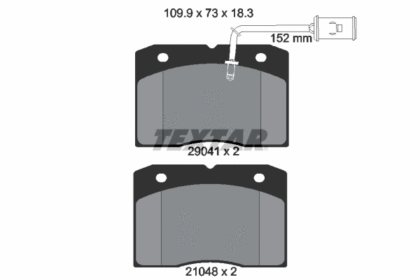 Brake Pad Set, disc brake (2904101)