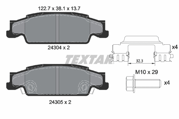 Brake Pad Set, disc brake (2430402)