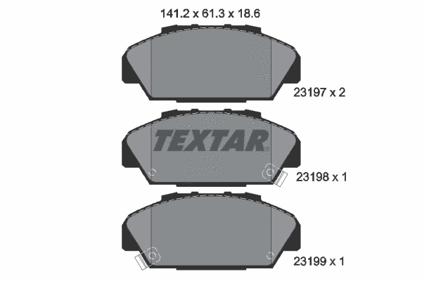 Brake Pad Set, disc brake (2319701)