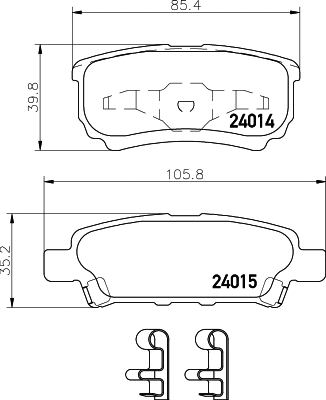 Brake Pad Set, disc brake (2401406)