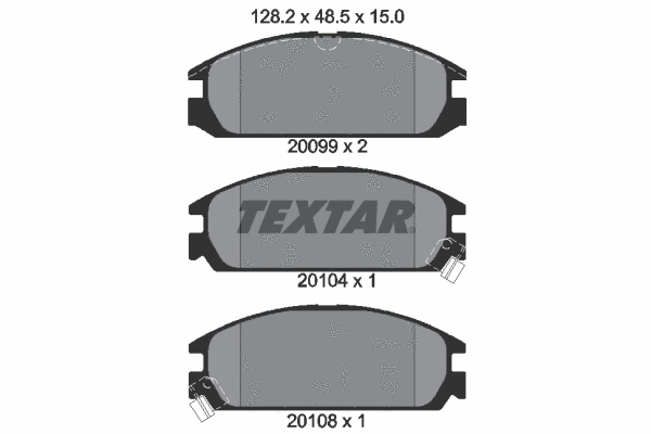 Brake Pad Set, disc brake (2009902)