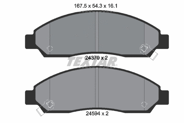 Brake Pad Set, disc brake (2437001)
