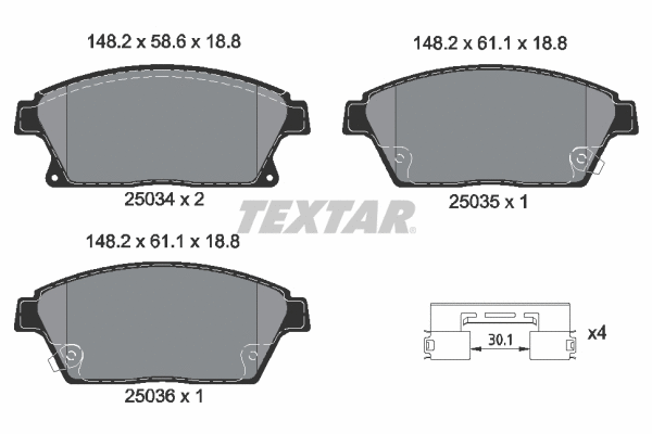 Brake Pad Set, disc brake (2503401)