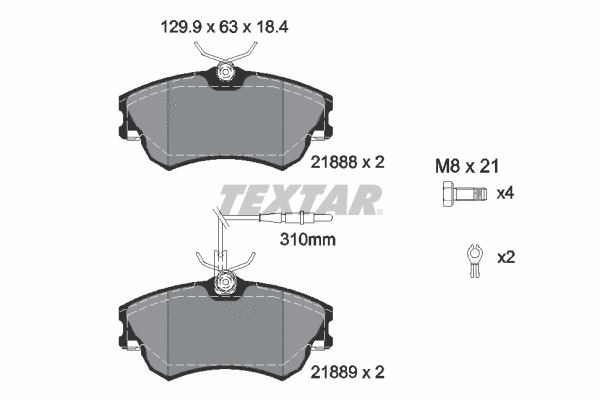 Brake Pad Set, disc brake (2188801)