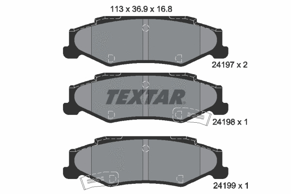 Brake Pad Set, disc brake (2419701)