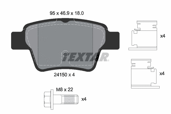 Brake Pad Set, disc brake (2415001)